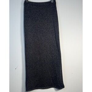 House of Harlow womens midi skirt black metallic thread sparkle Lined NWOT Small